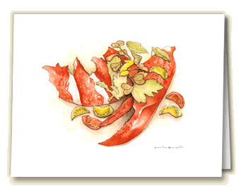 Amelia's Greetings card lobster salad